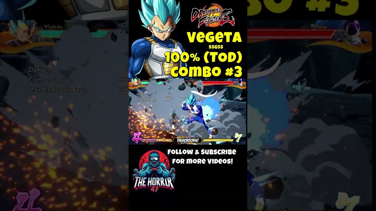 Vegeta SSGSS Jaw-Dropping TOD Combo #3 ! Dragon Ball FighterZ Multiplayer Gameplay!
