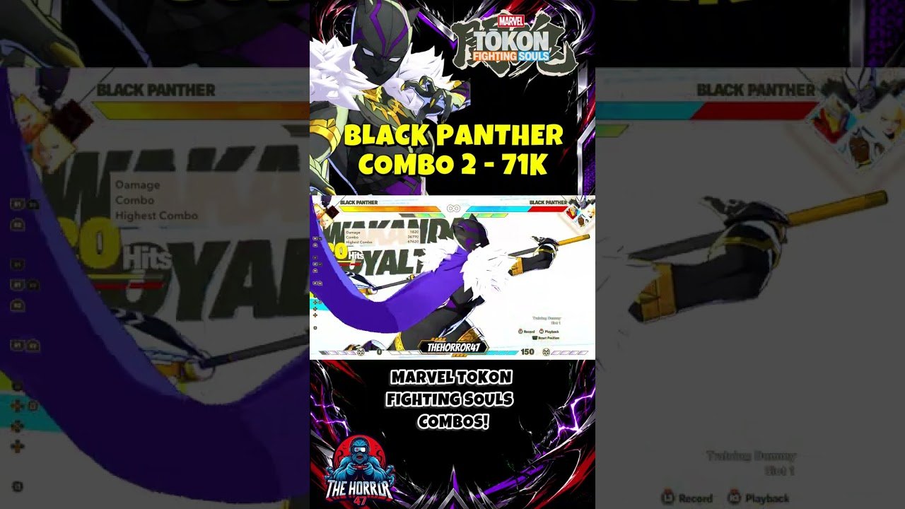 BLACK PANTHER COMBO 2 – 71K! Marvel Tokon Fighting Souls Combos!