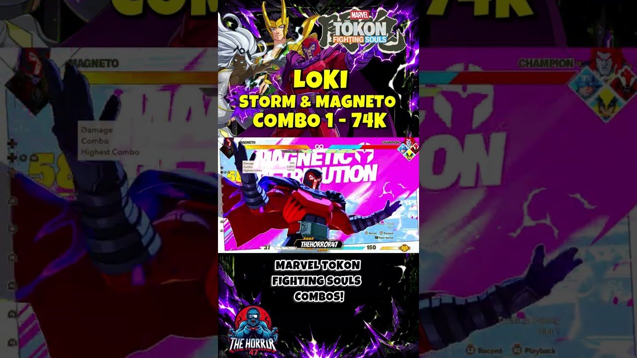 LOKI STORM & MAGNETO COMBO 1 – 74K! Marvel Tokon Fighting Souls Combos!